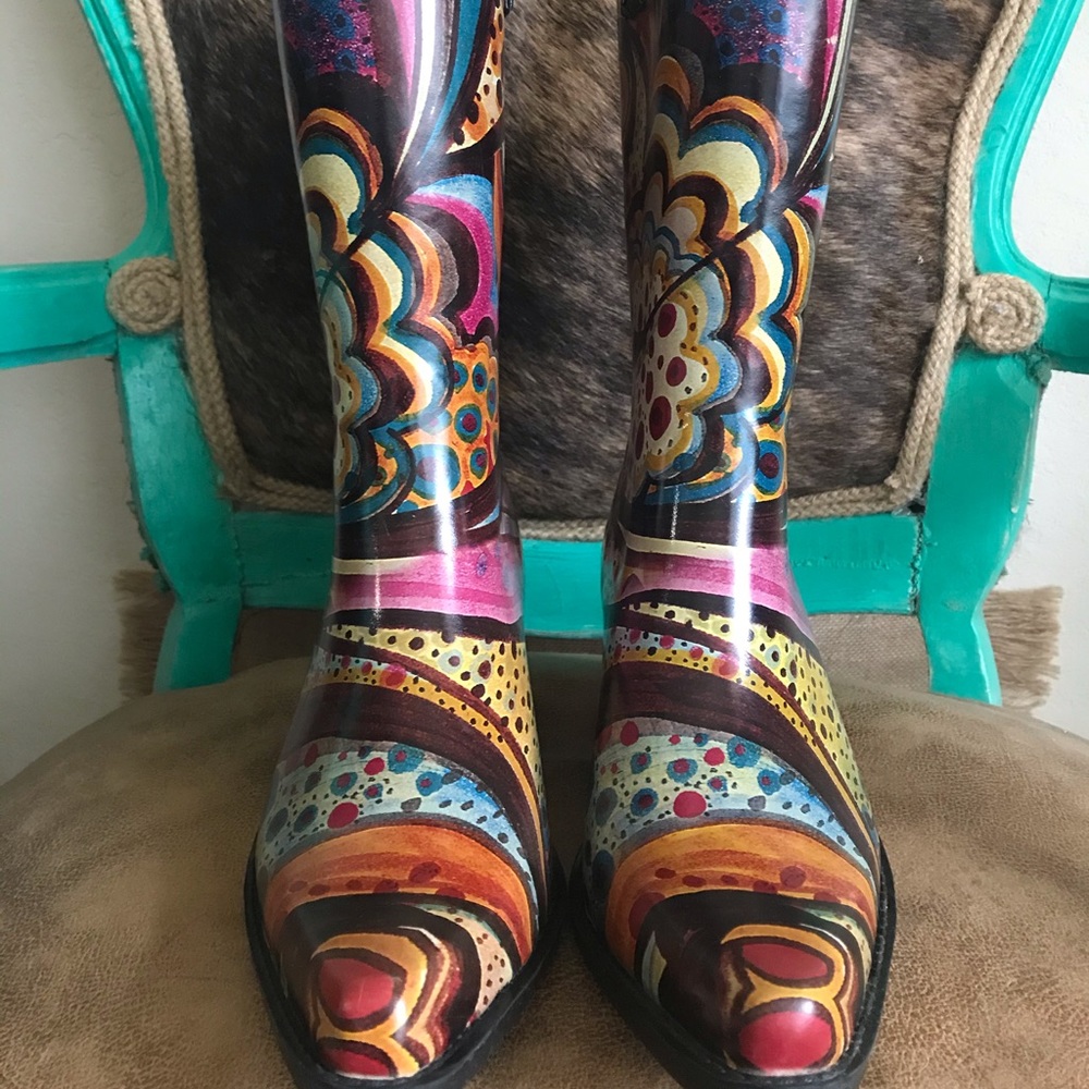 Worn One Time. Nomad Brand Cowgirl Rain Boots.